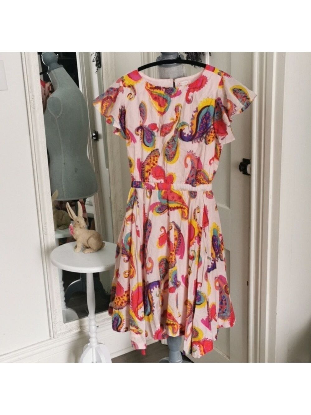 Girls Crewcuts paisley cottagecore hankerchief dress. Size 14. EUC